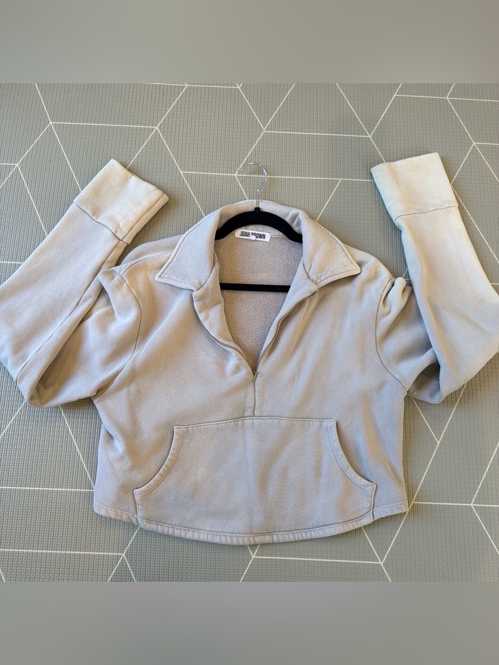 Joan Brown Aspen Half Zip Sweatshirt cropped Size S/M